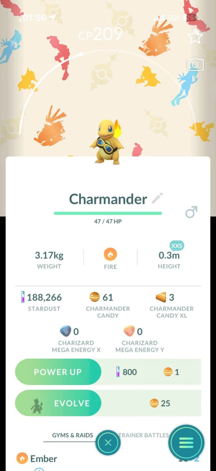 Shiny Charmander Goggles 2026 - Pokemon Horizons Background